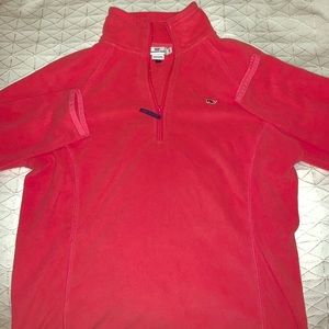 Vineyard Vines pink fleece Quarter Zip | M | New
